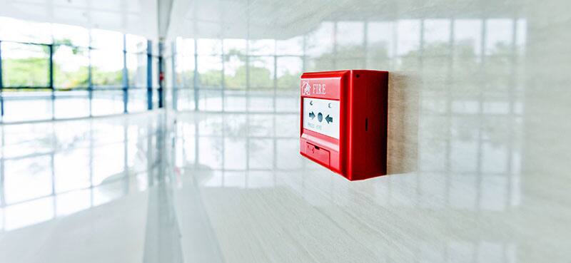 red-fire-panel-white-wall