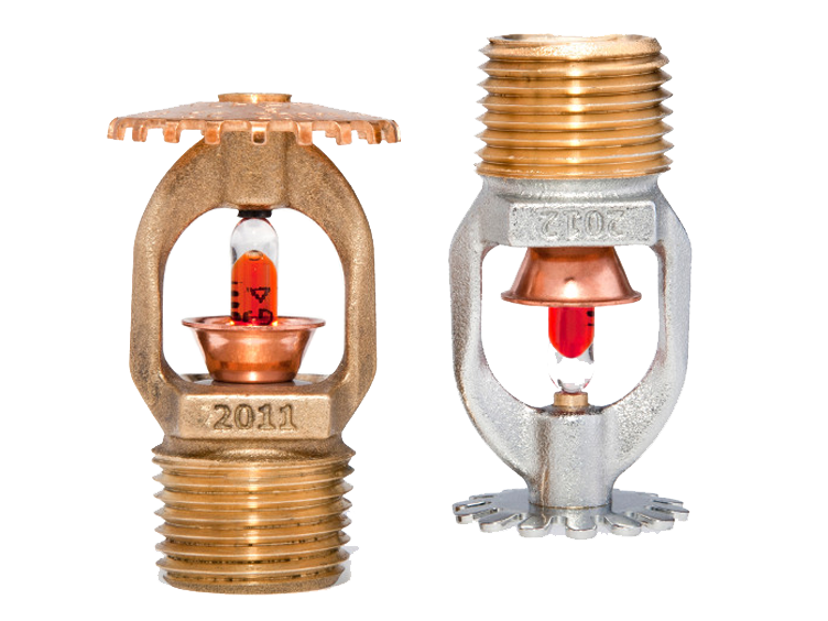 A gold and silver sprinkler next to each other